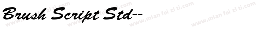 Brush Script Std-中字体转换